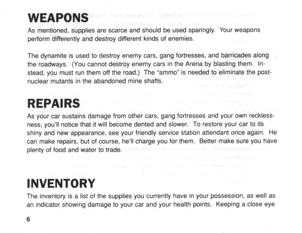 NES Mad Max Manual - Page 6
